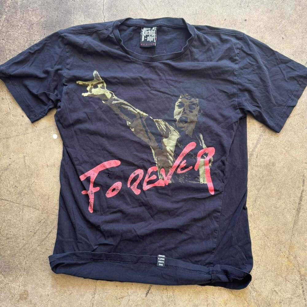 Michael Jackson Forever Vintage Y2K Graphic Tee - Black - Size M